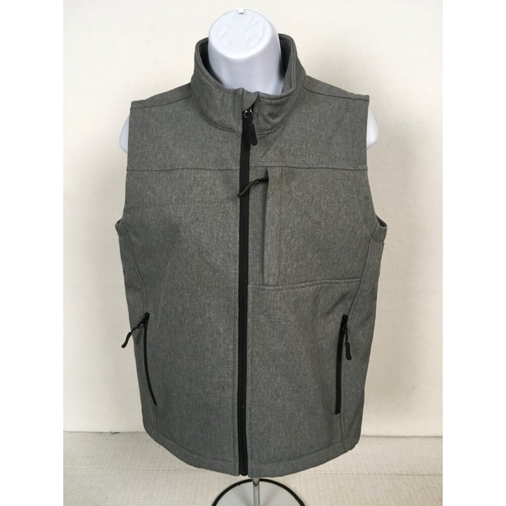 Cowboy Legend Jacket Vest Women Size XL Gray w Zippered Front Pockets Sleeveless